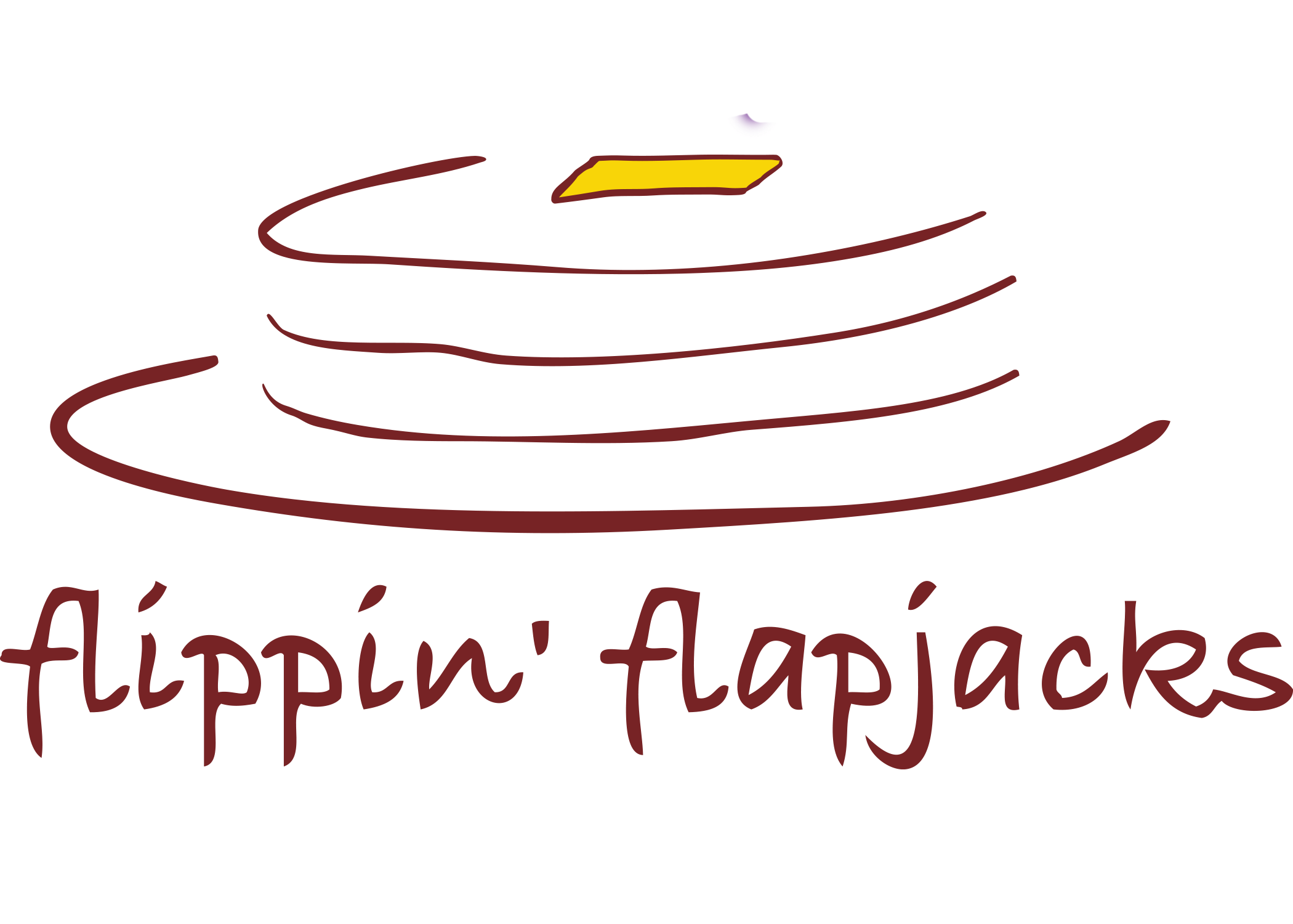 Header Logo Flapjacks burgundy transparent